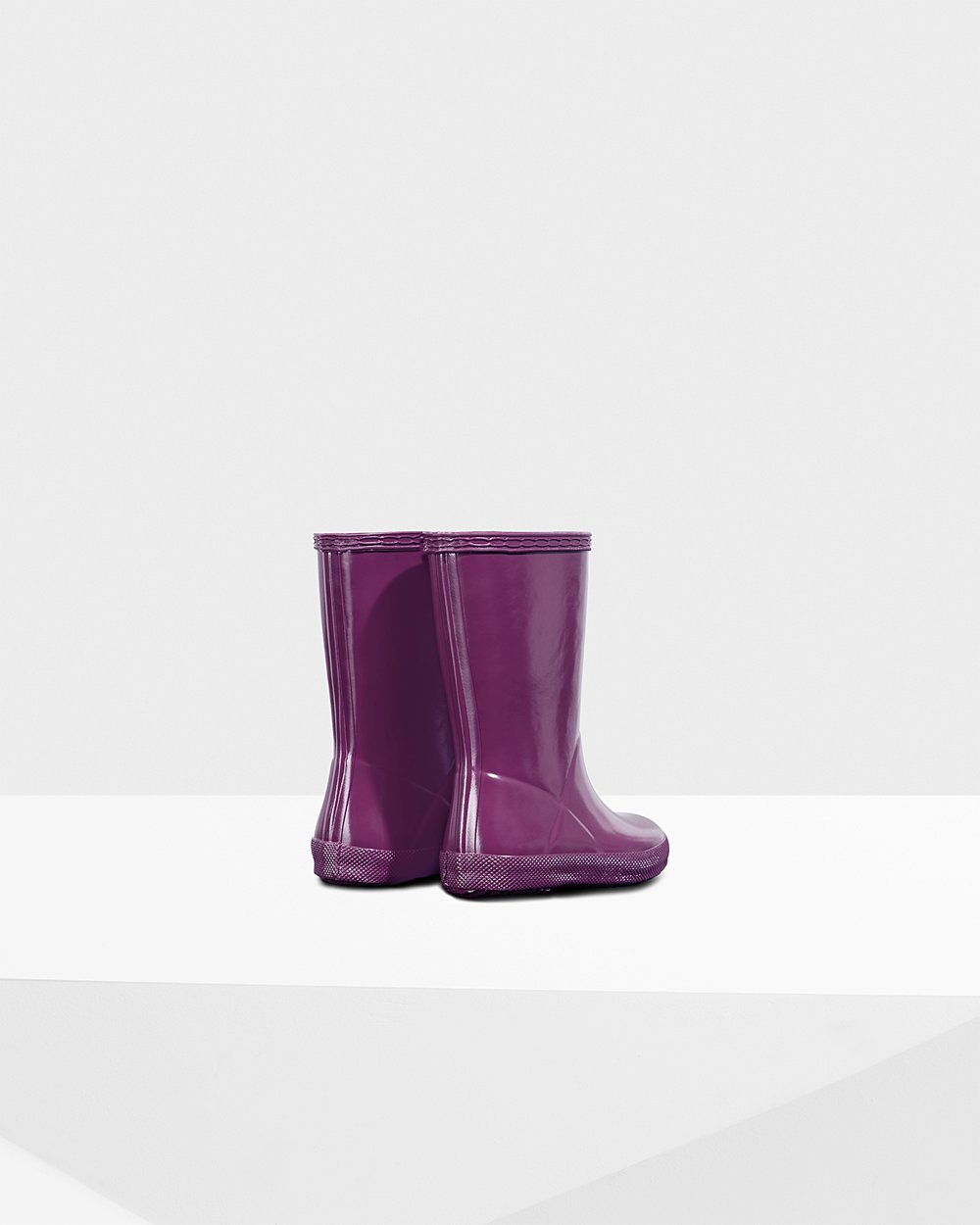 Botas De Agua Original First Classic Gloss Hunter Niños - Morados - 157230OYU